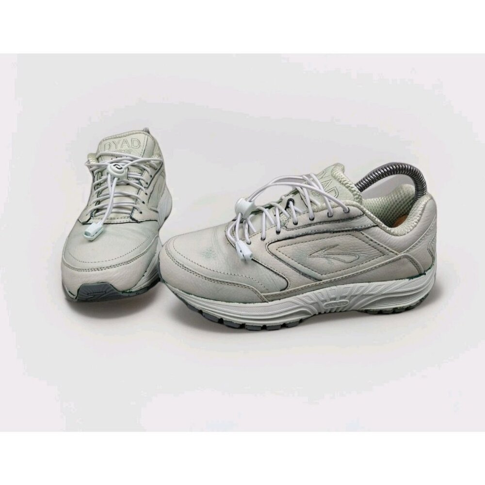 Brooks Dyad Walker Leather White Sneakers Style 6200471B111 Women's 8.5 Shoes
